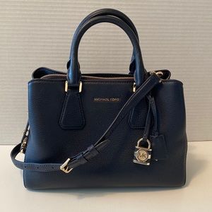 Michael Kors Satchel Handbag, Navy, Medium Size